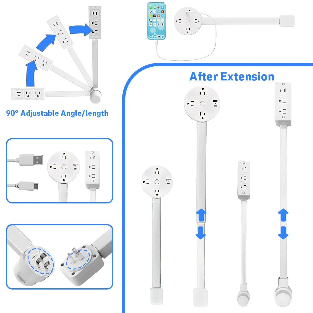 Rotating Wall Plug Outlet Extender
